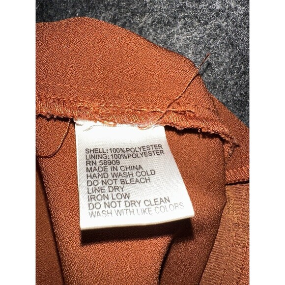 Gianni Bini Orange Flare High-Waisted Bell-Bottom Pants L - Picture 8 of 8